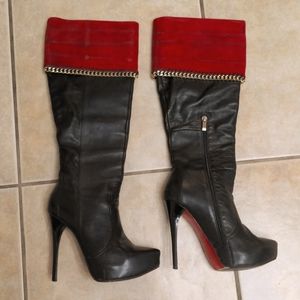 Real leather high boots size 7.5